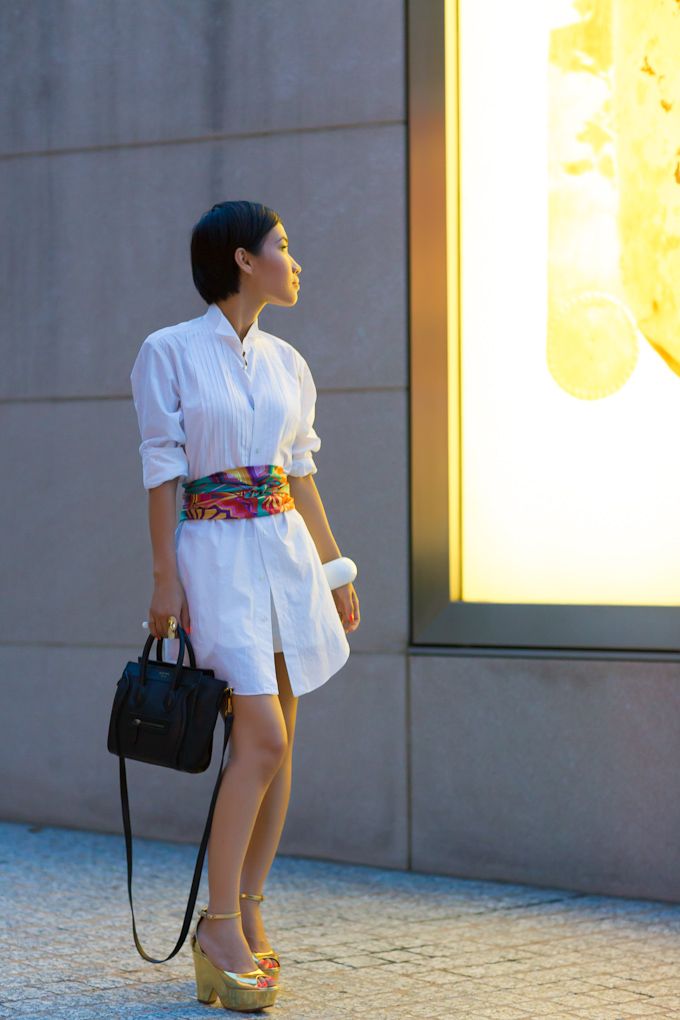 Classic white shirt (and scarf)