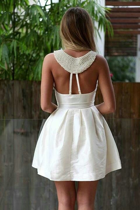 Cocktail dress with a detailed back
