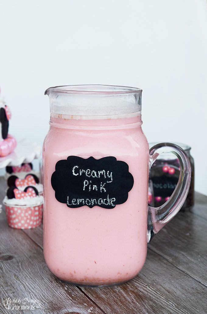 Creamy pink lemonade