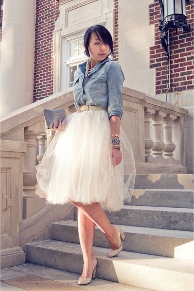 Denim and tulle