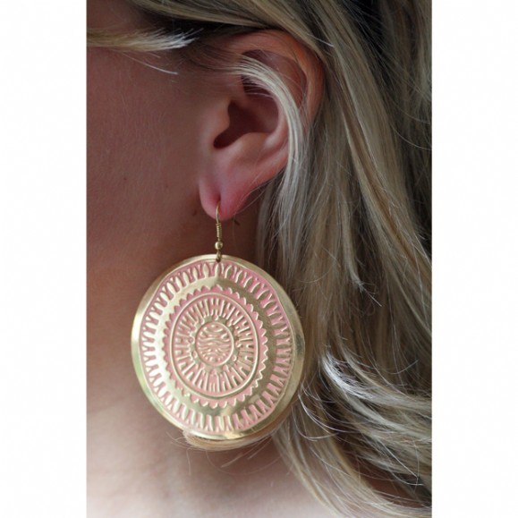 Disk earrings