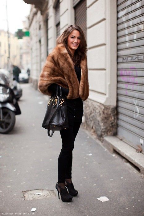 Faux fur stole