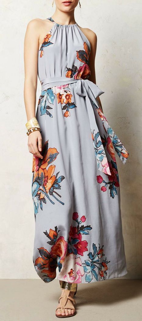 Floral halter dress