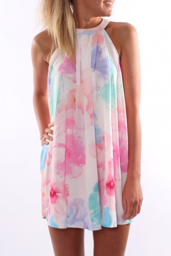 Floral halter dress