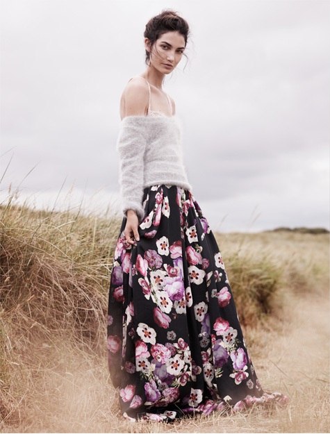 Floral maxi skirt