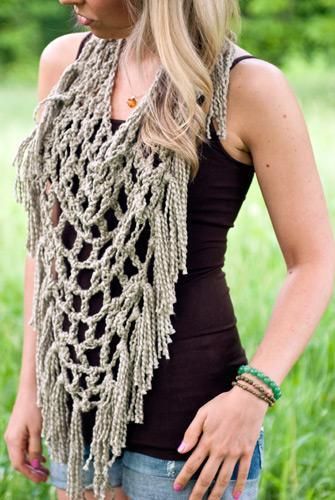 Fringe scarf