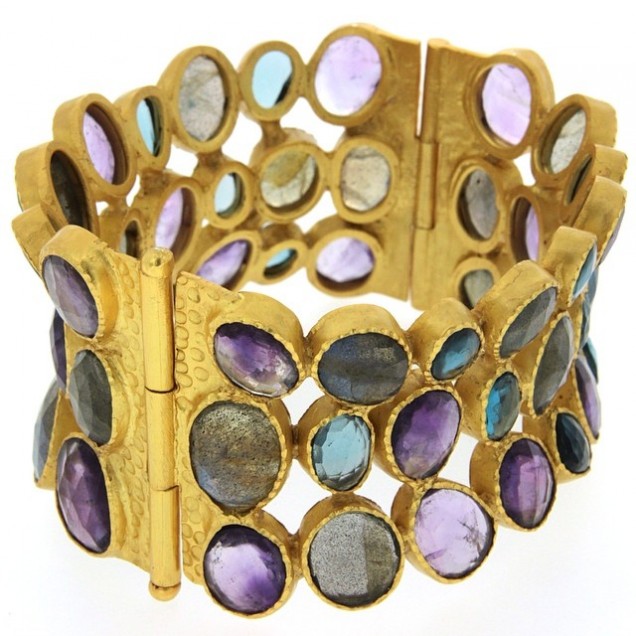 Gold cuff bracelet