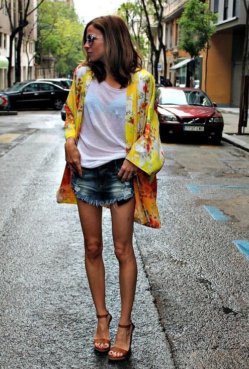 Kimono and shorts