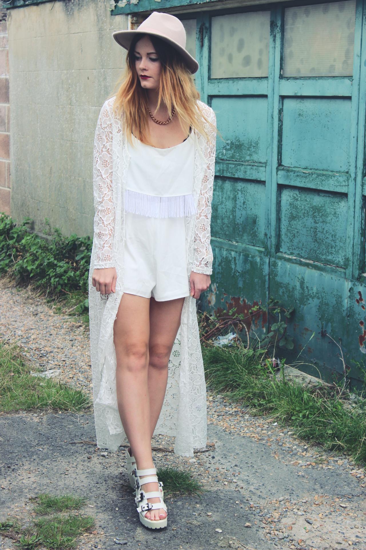 Lace kimono