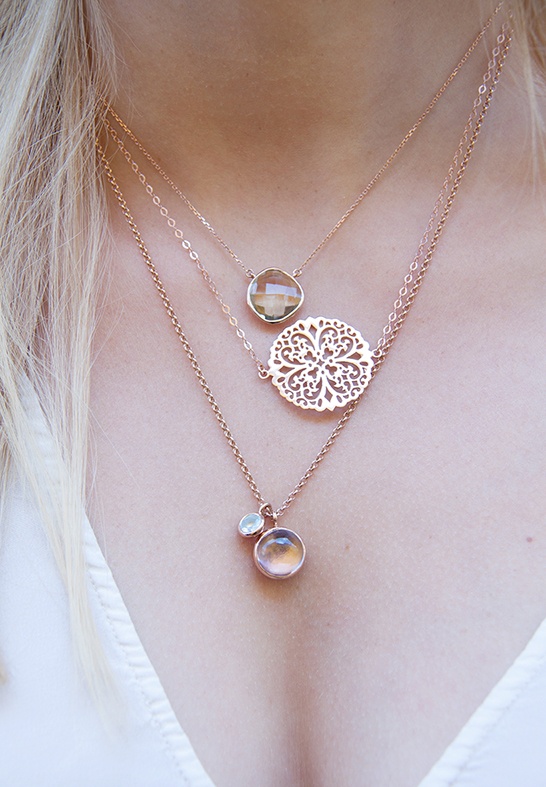 Layered necklaces