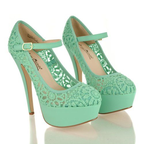 Mint green shoes