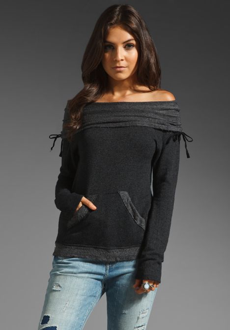 Off the shoulder sweatshirt