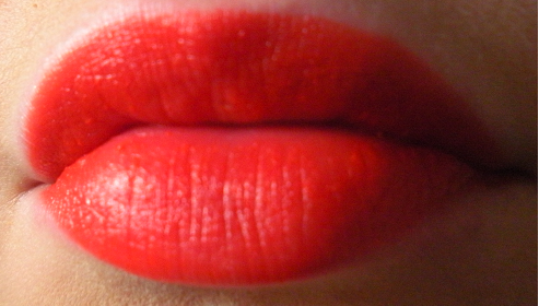 Orange lipstick