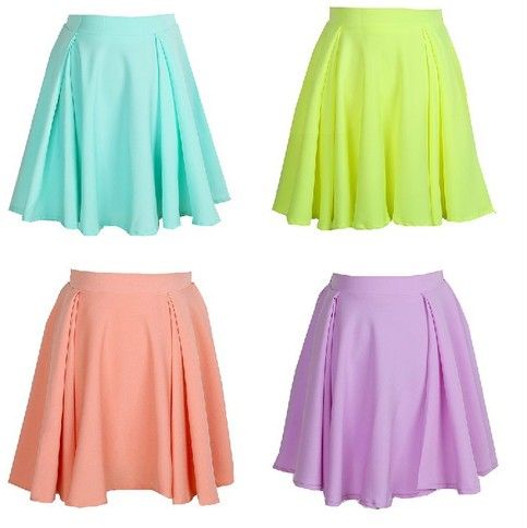 Pastel skater skirts