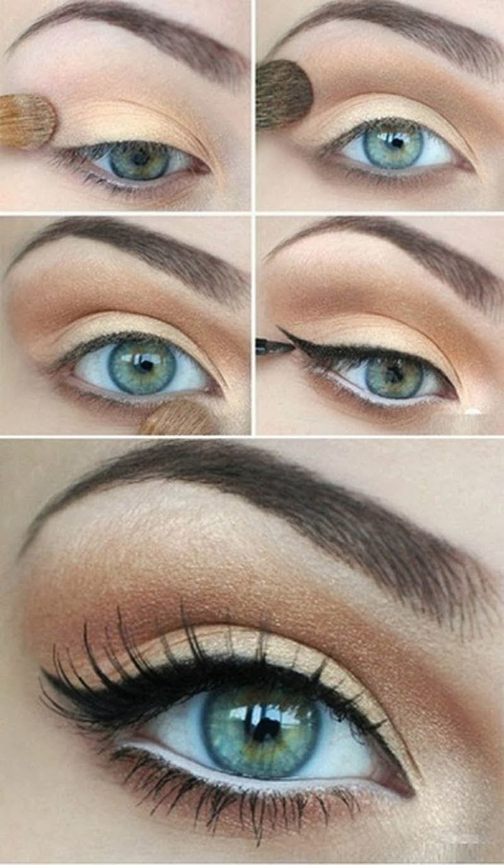 Peach eye shadow