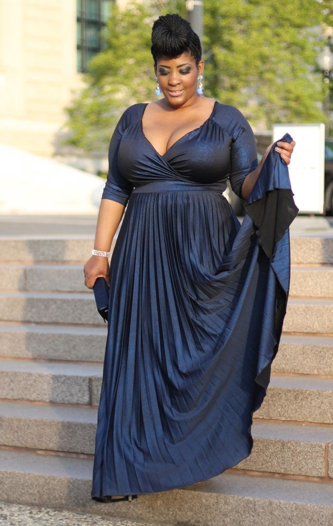 Pleated evening gown