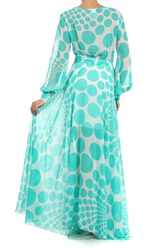 Polka dot maxi dress