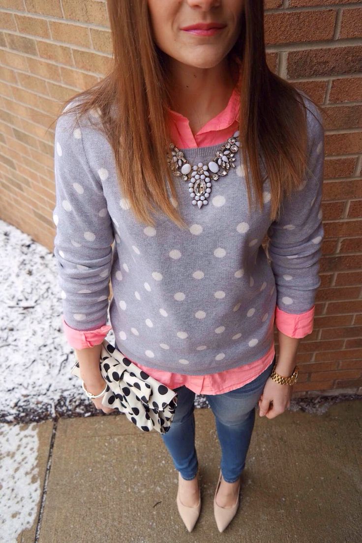 Polka dot sweater