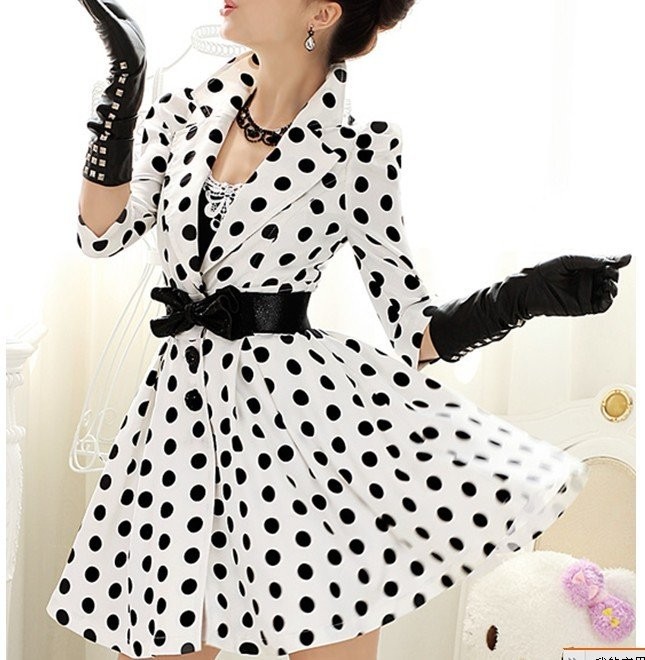 Polka dot trench