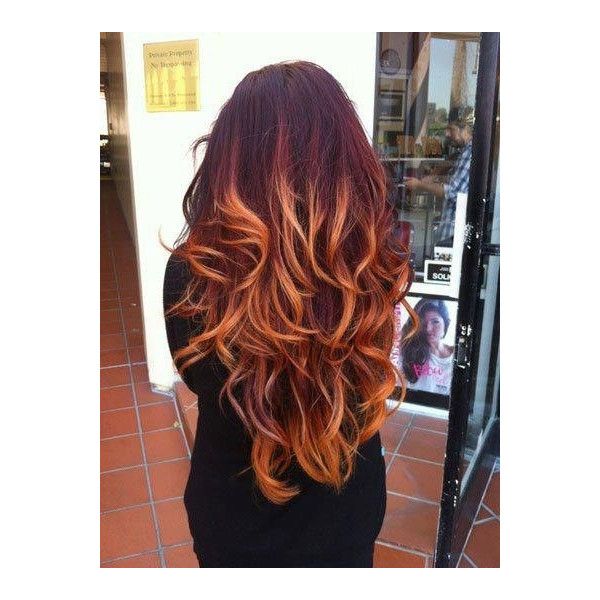 Red and blonde ombre