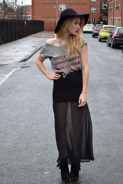 Sheer maxi skirt