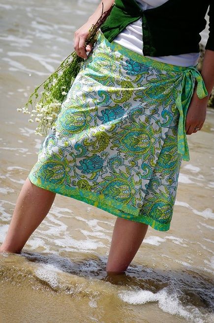 Silk wrap skirt