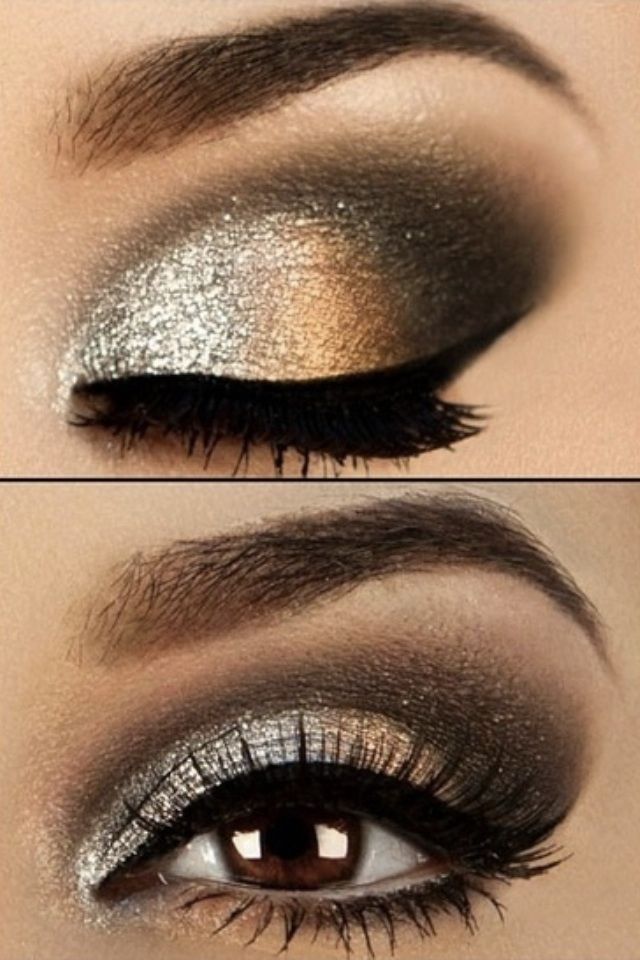 Smoky Bronze Eye Makeup Idea