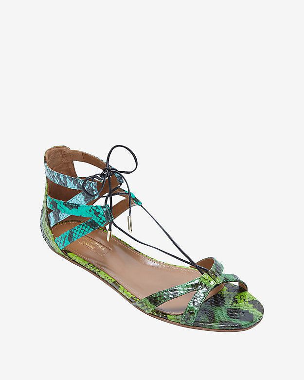 Snakeskin (flat) sandals