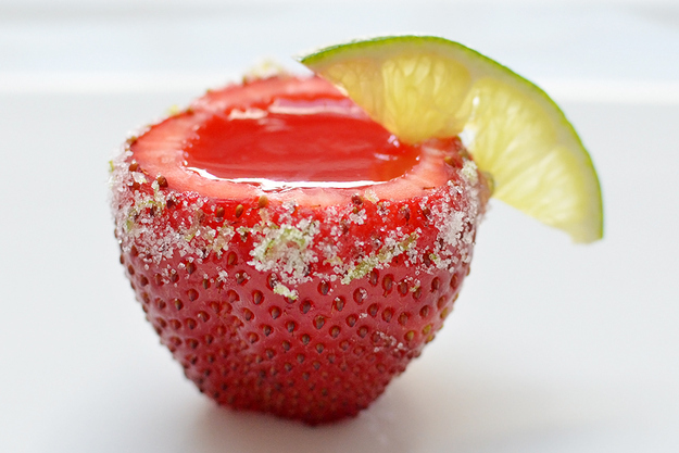 Strawberry margarita jello shots
