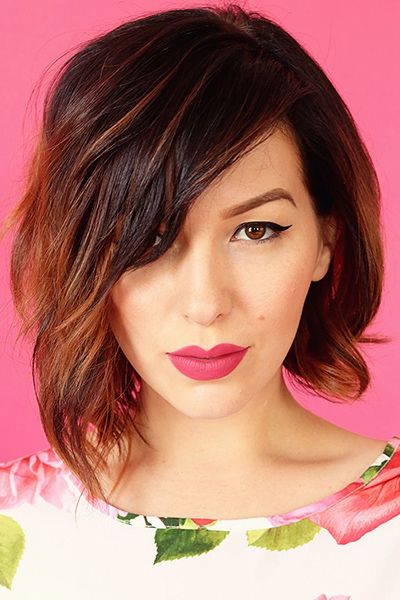 Long Asymmetrical Bob With Bangs