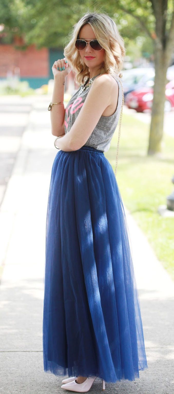 Tank and tulle skirt