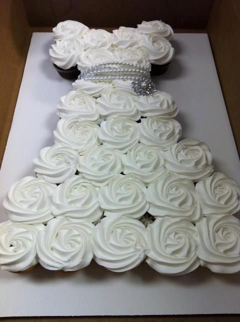 Wedding dress cupcakes