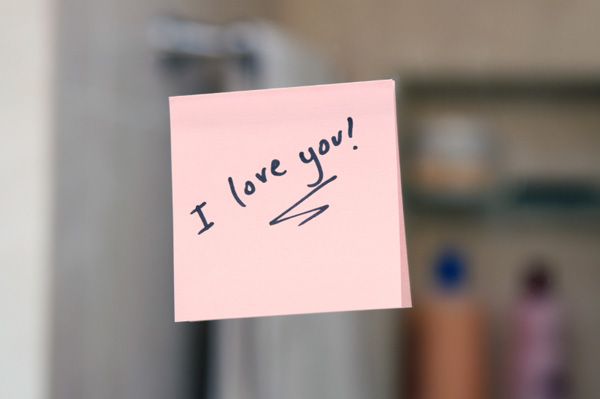 Write love Post-Its for the house