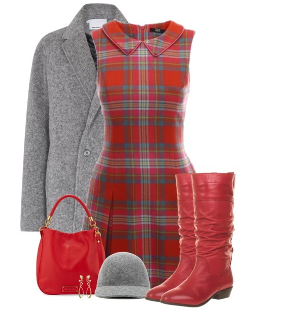 A-line plaid dress