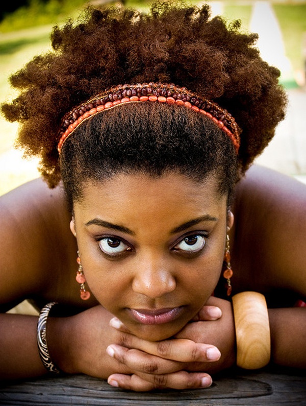 Afro with headband