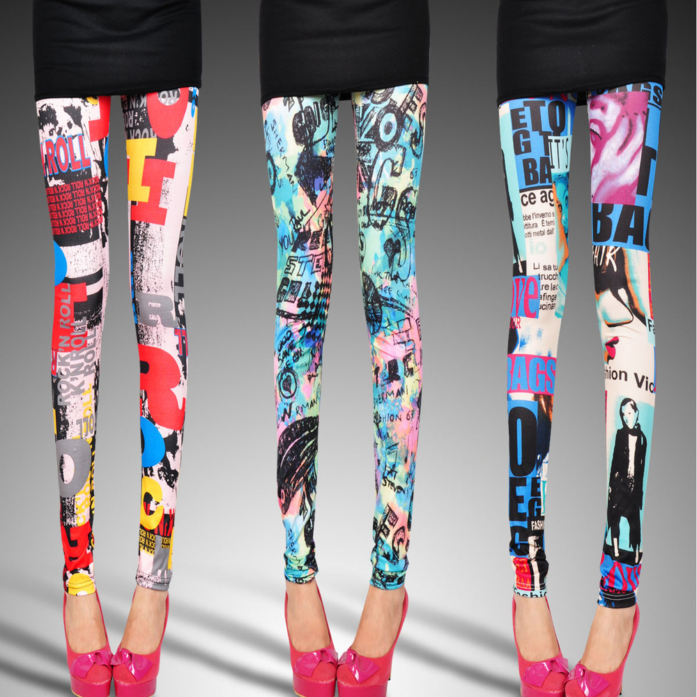 Artistic print leggings