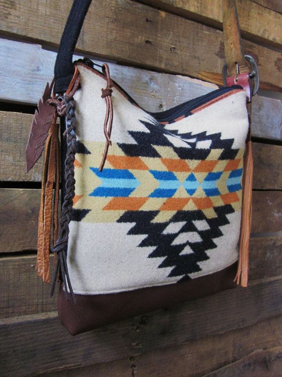 Aztec print purse