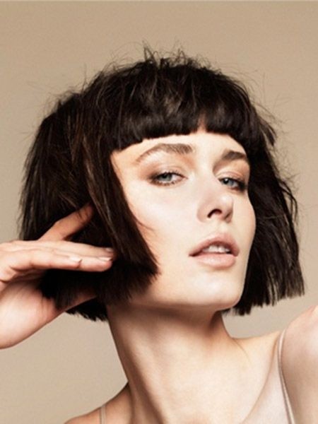 Blunt Bob Bangs