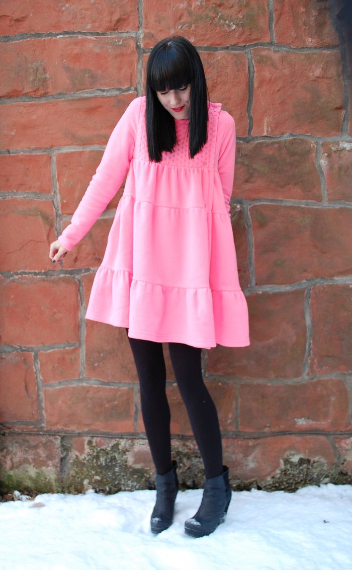 Bubblegum pink babydoll dress