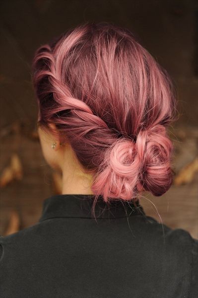 Bubblegum pink hair