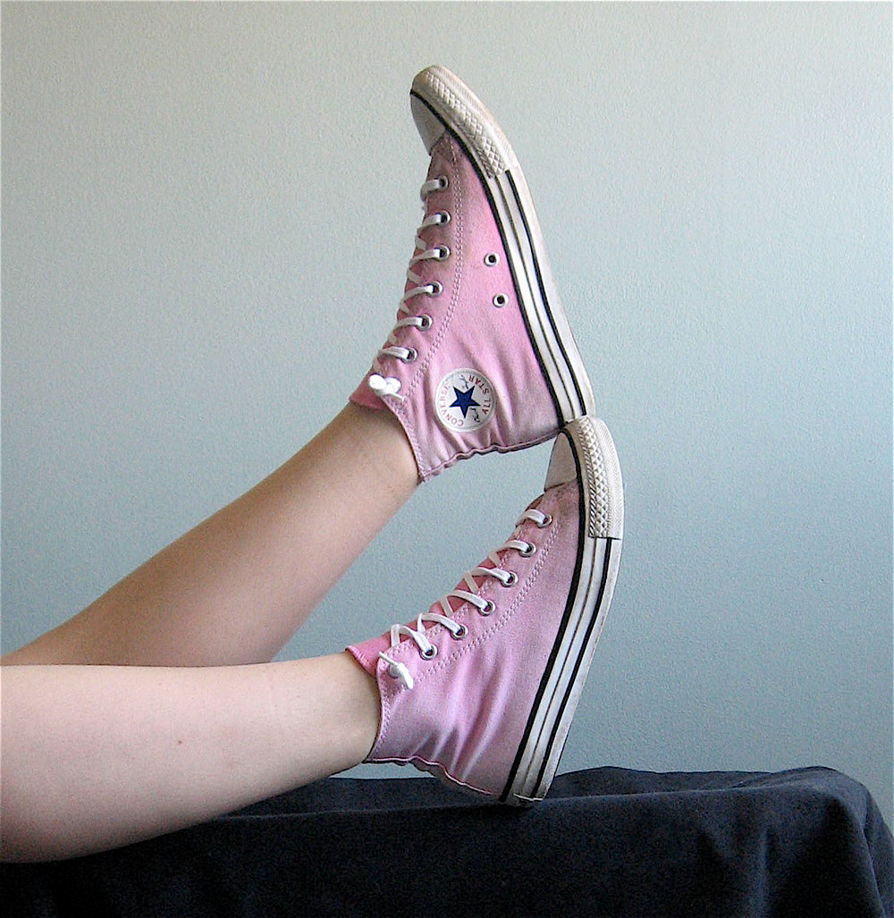 Bubblegum pink high tops