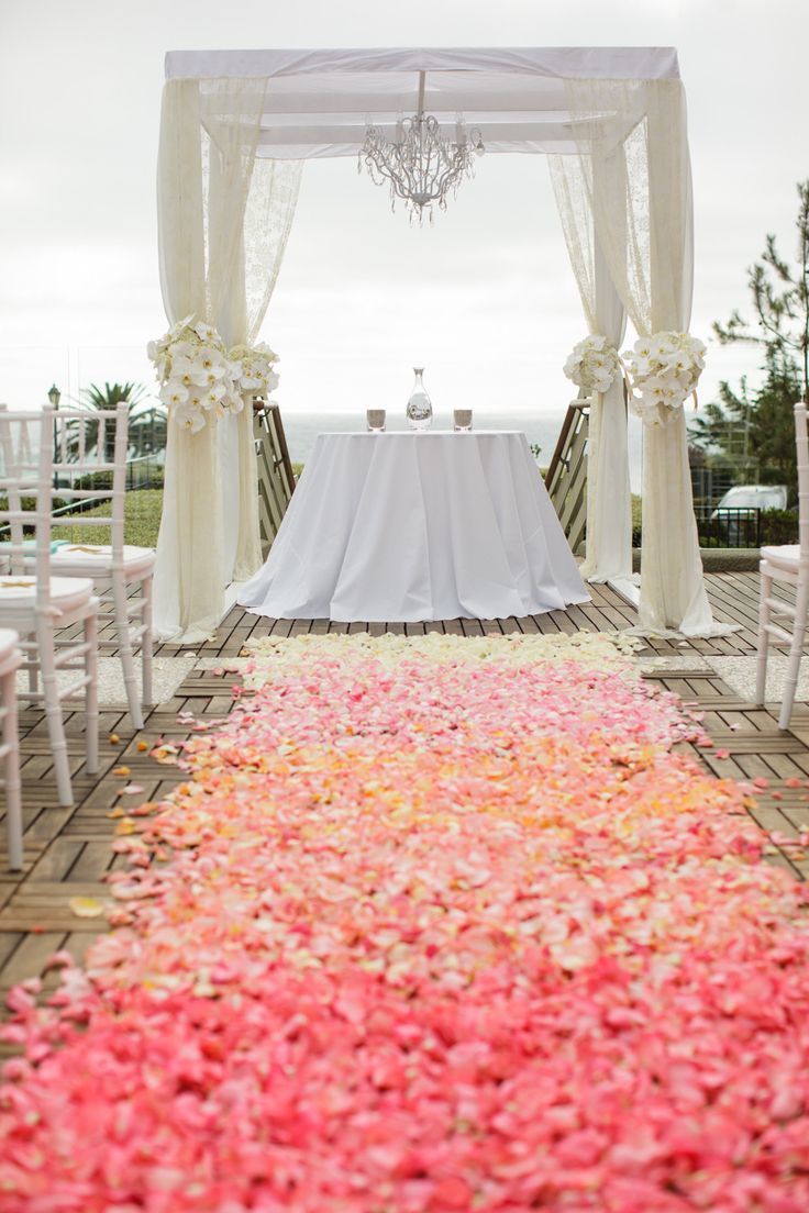 Coral floral walkways