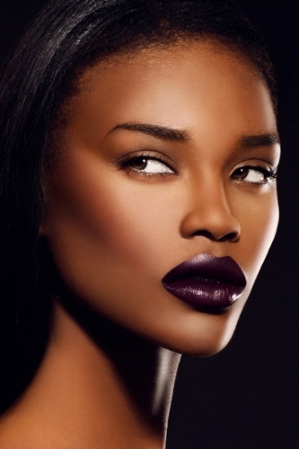 Dark purple lips