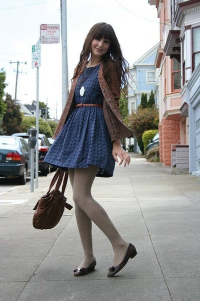 Dress and vintage cardigan