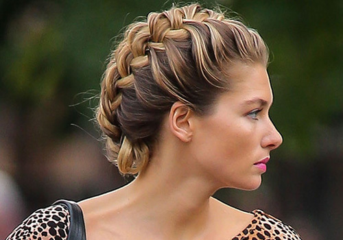 Dutch braid updo