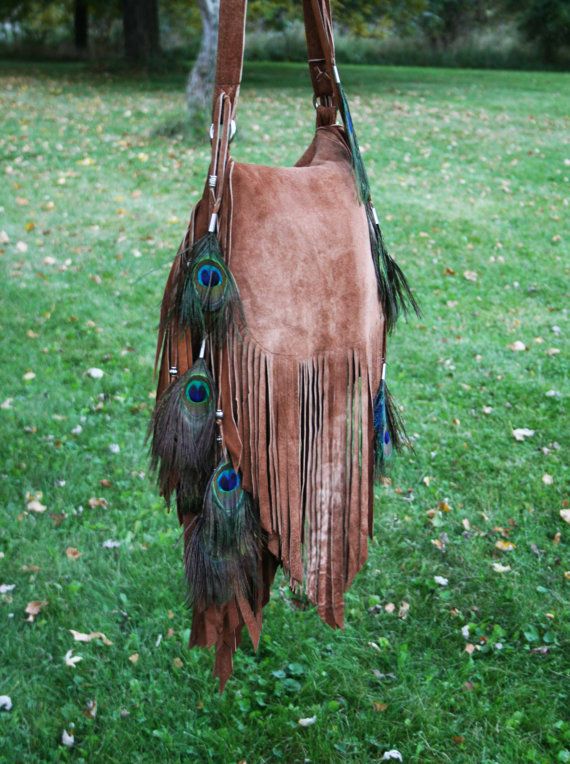 Feather and fringe purse