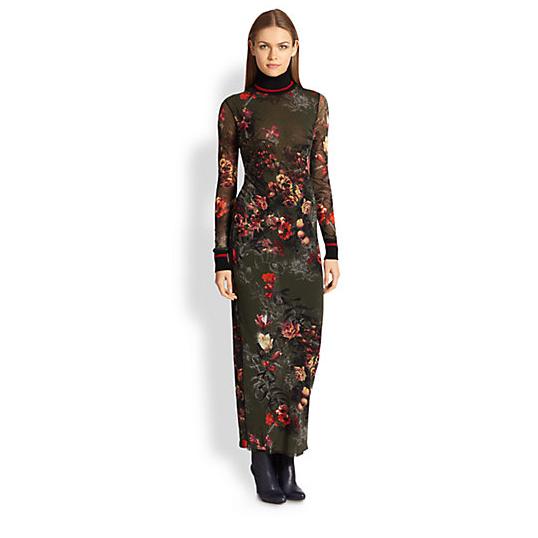 Floral turtleneck dress