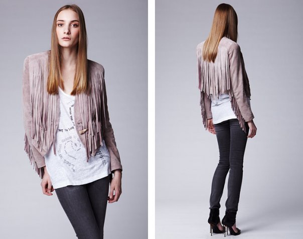 Fringe suede jacket