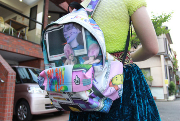 Graphic print backpack