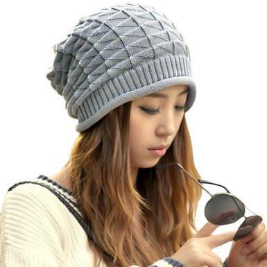 Grey knit hat